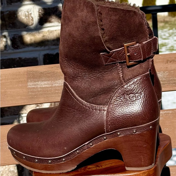 UGG Shoes - UGG Brown Ankle Boots with Buckle